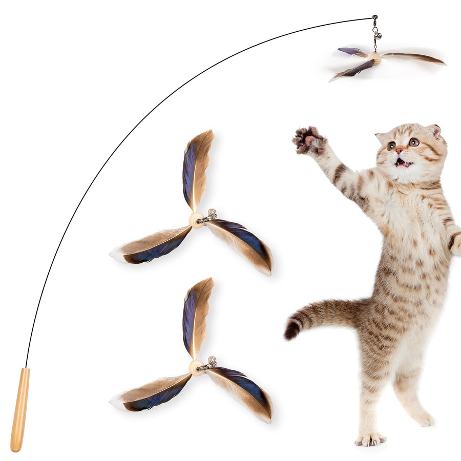Jouets à plumes et cannes pour chat