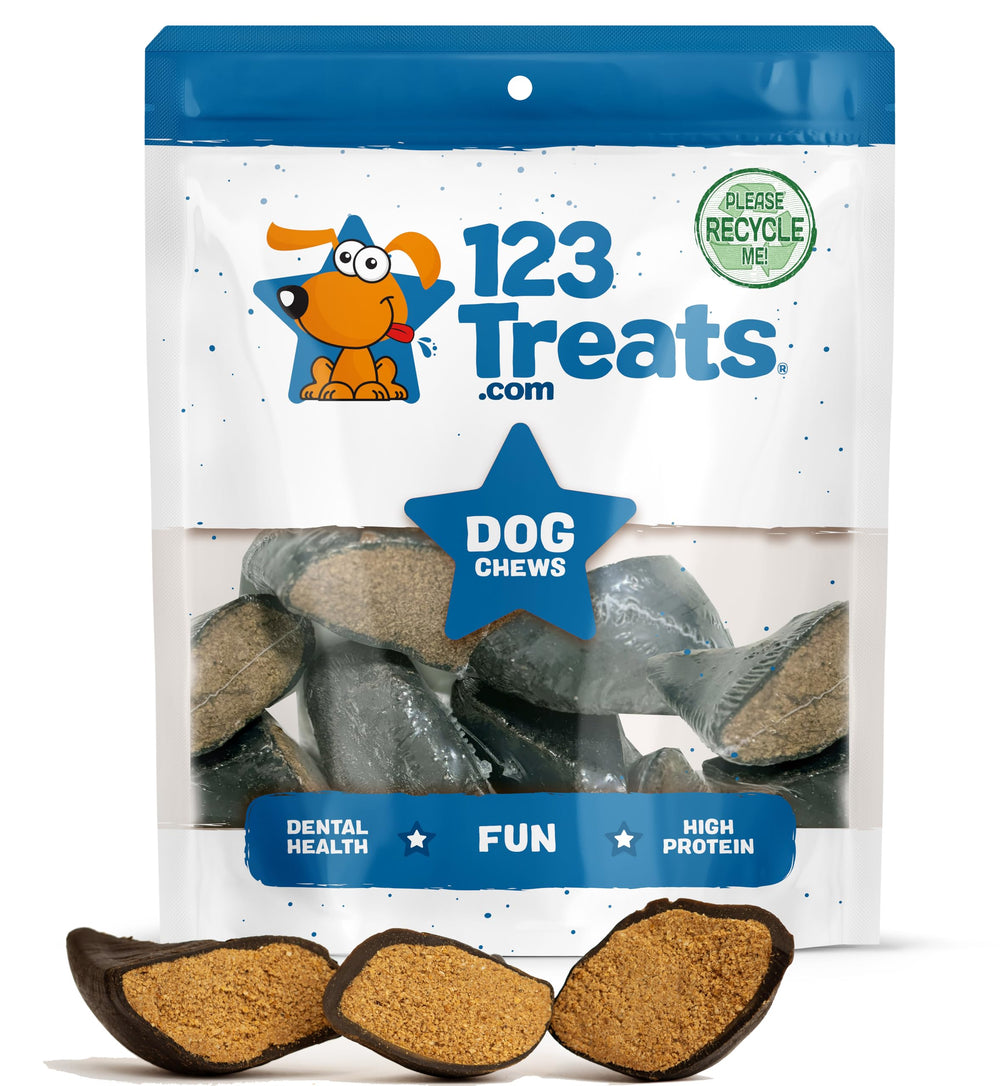 123 Treats sabots de vache remplis fromage et bacon, friandise durable pour chiens