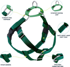 Anneau frontal robuste pour guider sans tirer lors des promenades.