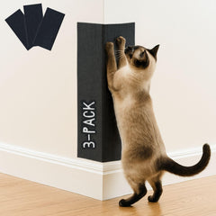 2ME tapis griffes chat 3-pack noir, protège élégamment vos meubles.