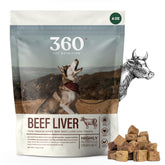 Friandise 360 Pet Nutrition au foie de bœuf lyophilisé, bouchées protéinées pour chien
