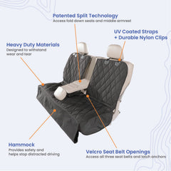 Hamac 4Knines impermeable-k9-shield, protege le siege contre liquides et salete.
