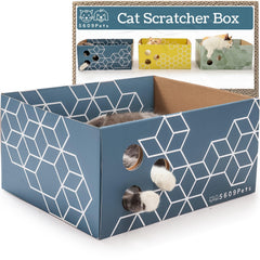 5609PETS griffoir-carton-chat-grand: espace généreux pour griffage et sieste