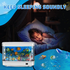 7CDXD lampe-veilleuse ambiance marine, lumière douce pour nocturne reposante.