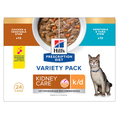 Hill's Prescription Diet k/d chat, boîtes de 82 g, soutient rénal potentiel.
