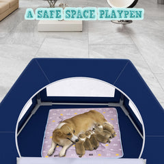 XVISHX parc chien hexagonal 45x45 ouverture roulante vers le haut, accès facile
