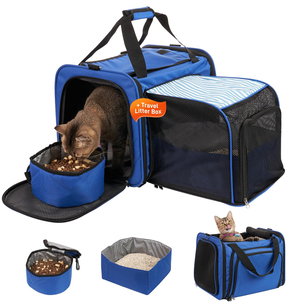 Porte-chat A.FATI avec boite-litiere pliable pour trajets