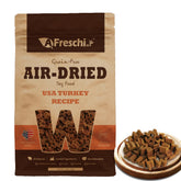 A Freschi srl alimentation air-dried dinde réelle, protéines élevées pour chiens actifs.