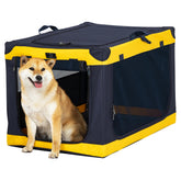 Cage chien parois souples A4PET, stabilité sans pliage, espace calme.