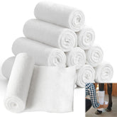 Abbylike lot de 12 wraps-jambe cheval coton 30x36, blancs, confortables et respirants.