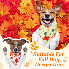 Abbylike bandana avec citrouilles et pommes pour chien, idéal pour les fêtes d'automne.
