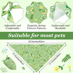 Bandanas Abbylike pour chien – couleurs vives, style printanier pour balades.