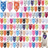 Abbylike bandanas empreinte patte chien, accessoire élégant pour photos et promenades.