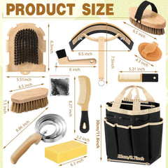 Brosse massage ovale Abbylike: sensation douce et massage relaxant pour le cheval.