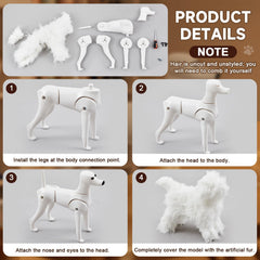 Modèle caniche réaliste Abbylike: cadre plastique stable et articulations