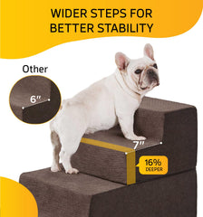 ABCPET escaliers chien velours couche antiderapante, traction fiable et douceur