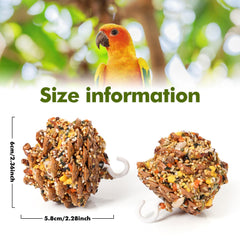 Abizoo Pomme de pin d’enrichissement foraging, stimulation mentale des oiseaux.