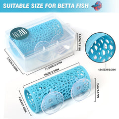 Abizoo accessoire aquarium, tunnel bleu clair : stimulant visuel et espace de repos pour poissons.