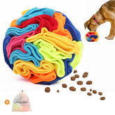 Ablechien Snuffle Ball : balle interactive ouverte avec friandises cachées.