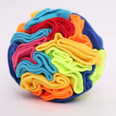 Ablechien Snuffle Ball détail textile stimulant l’odorat pendant le jeu