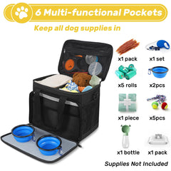 Abrimelodi Bols pliables pour chien : flexibilité lors des repas en déplacement.
