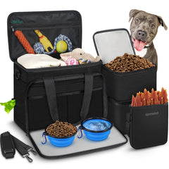 Abrimelodi Sac Voyage Chien Noir : rangement pratique pour sorties et week-ends.