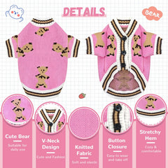 Cardigan ABRRLO boutons rose, habillage rapide et pratique.