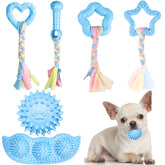 ABRRLO ensemble de 6 jouets chiot bleu pastel, facile à repérer et stimulant le jeu