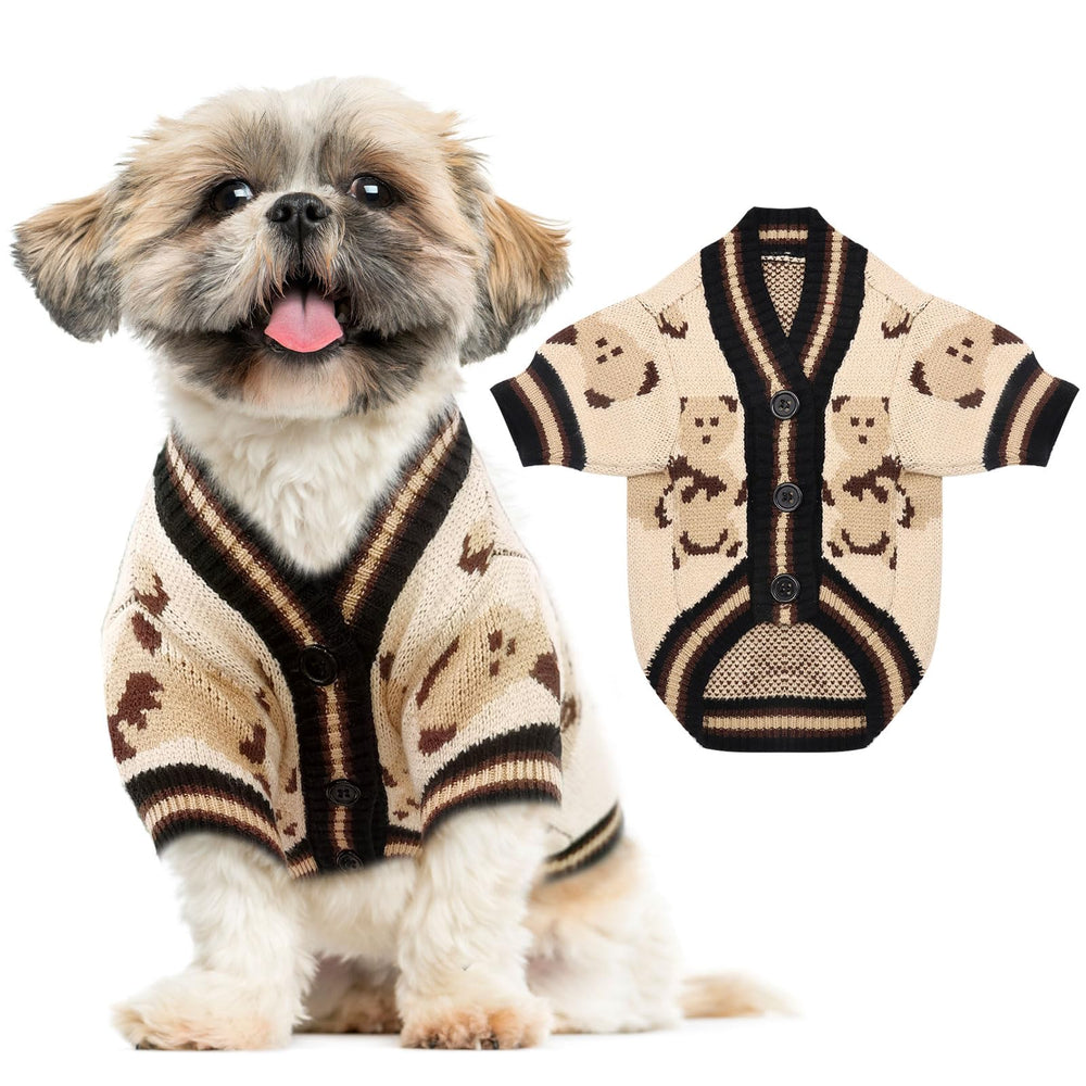 ABRRLO pull doux ours pour petit chien, chaleur agréable en hiver.