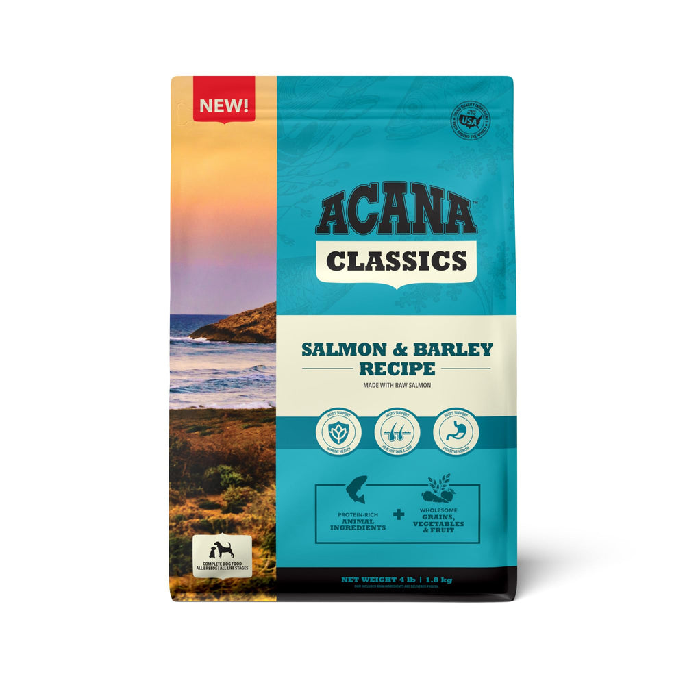 ACANA Classics saumon et orge - sac 4 lb, soutient potentiellement le poids sain.