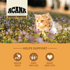 ACANA Meadowlands – bol-chat poulet dinde foie poisson œufs, repas équilibré et appétissant