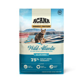 ACANA Wild Atlantic – emballage montrant des protéines élevées pour chats exigeants.