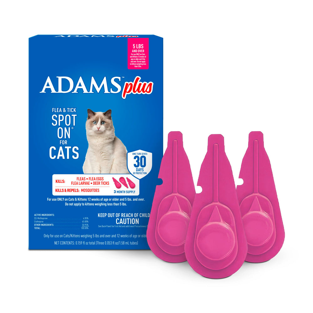 ADAMS Plus Chat : applicateur sans goutte facilitant l’application sur le pelage.