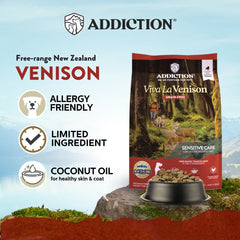 Addiction Viva La Venison – croquettes sans céréales adaptées chiens sensibles