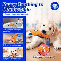 ADDPETS jouet dentition chiot absorbant terry, retient l eau et limite les bavures.