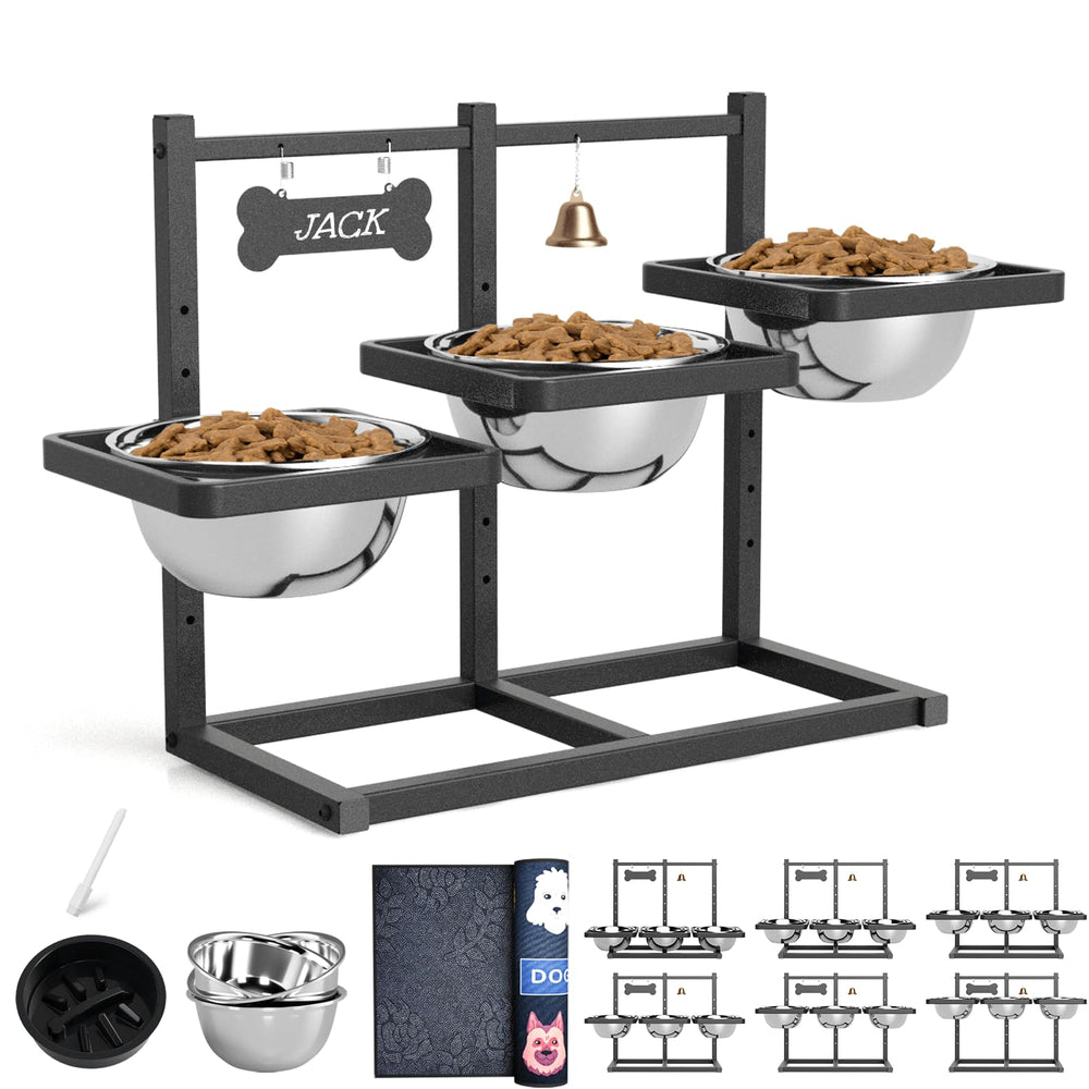 Support élevé AdenGL pour chien grande race avec posture confortable au repas
