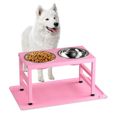 ADENGL support elevé pour chien rose, repas à hauteur confortable
