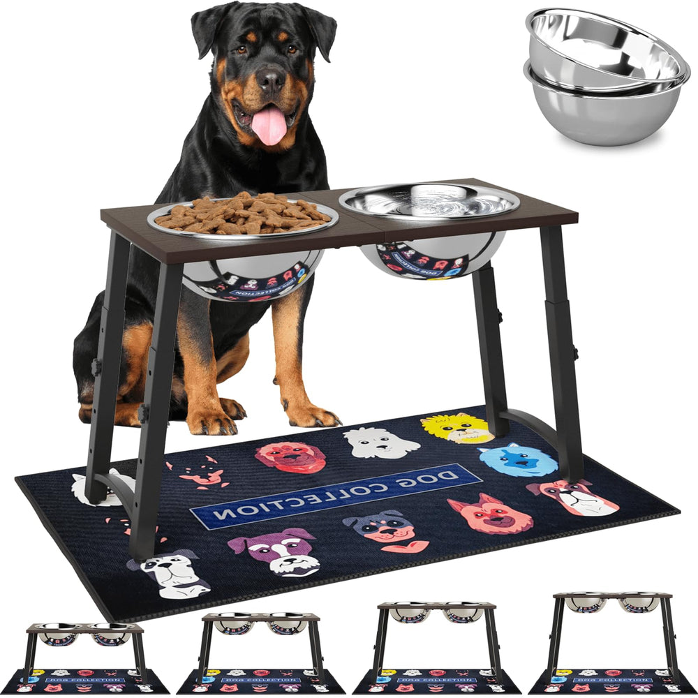 ADENGL support-nourriture-eleve-chien offre hauteur ajustable pour le confort des repas.