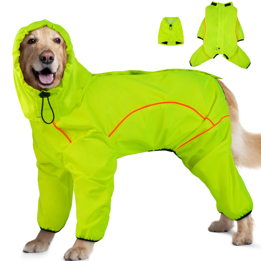 ADNIKIA manteau imperméable pour chien avec poncho quatre pattes, protection contre la pluie.