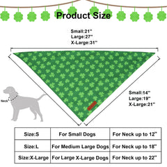 ADOGGYGO bandana St Patrick vert, idéale pour promenades et occasions festives.