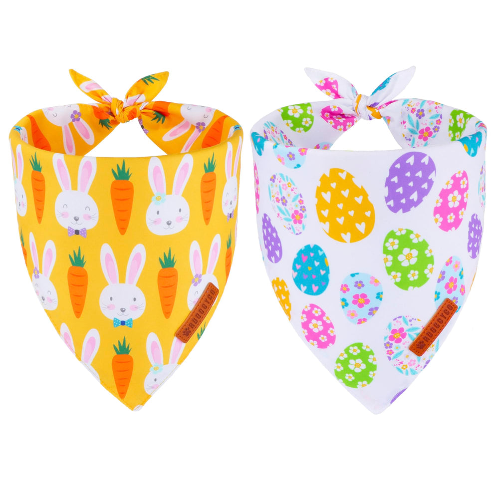Bandana ADOGGYGO paques lapin-carotte, style festif et confortable pour chien.
