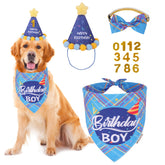 ADOGGYGO chapeau anniversaire chien bleu, accessoire festif idéal pour photos mémorables.
