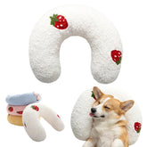 Coussin U d'AdoPet pour chats et chiens, soutien doux de la nuque.