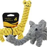 ADUCK éléphant-jouet-corde-dentition: stimule les gencives lors des jeux.