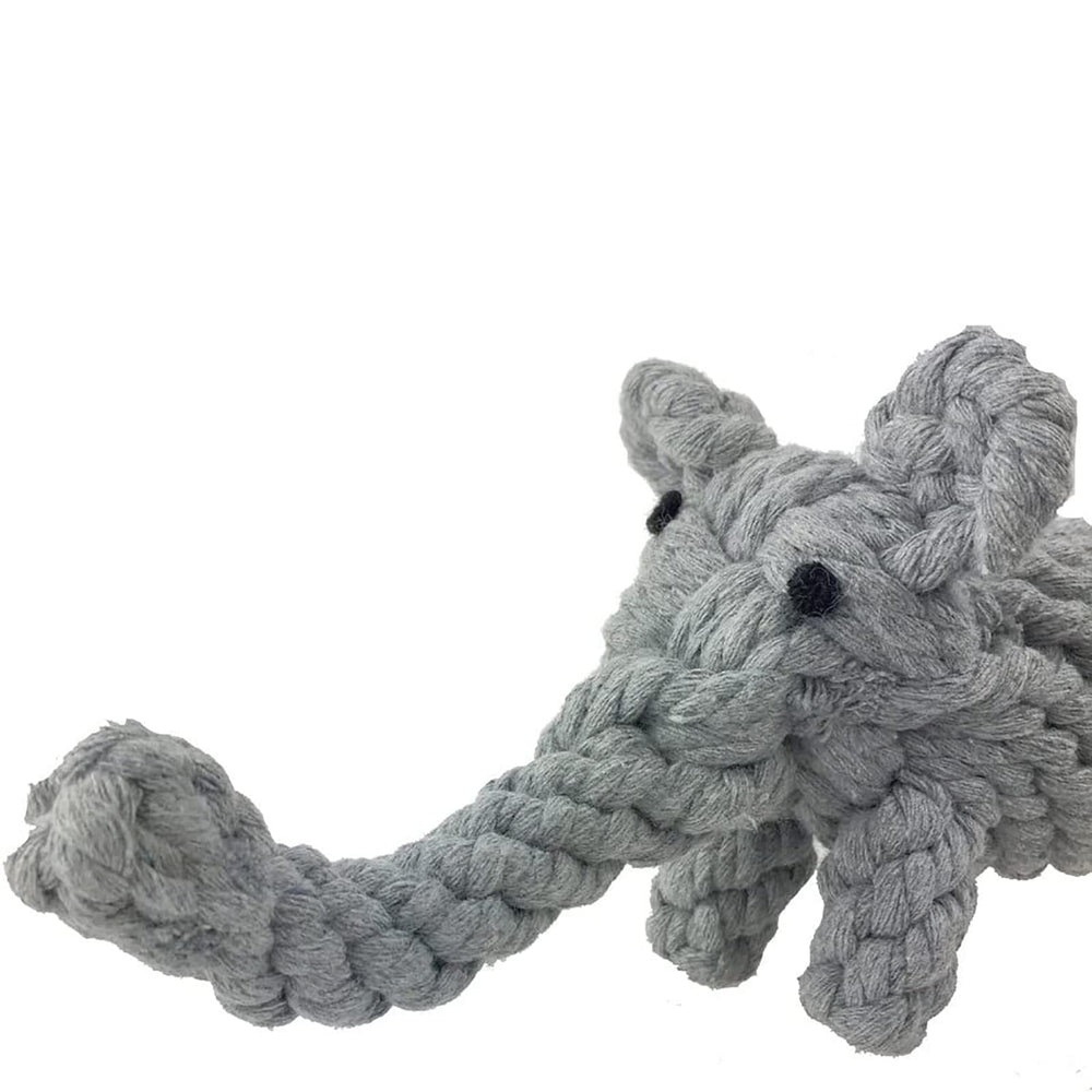 ADUCK jouet corde chiot éléphant en coton, idéal pour jeux et stimulation buccale.