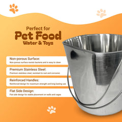 Advance Pet Products seau inox plat, nettoyable au lave-vaisselle.