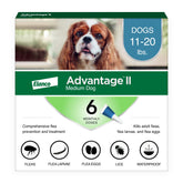 Advantage II pour chien moyen — puces après application, démarrage rapide