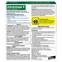 Advantage II XL: puces adultes ciblées et traitées.