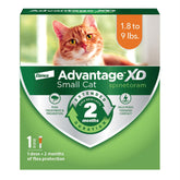 Advantage XD appliqué sur la nuque du chat, démarrage rapide de la protection.