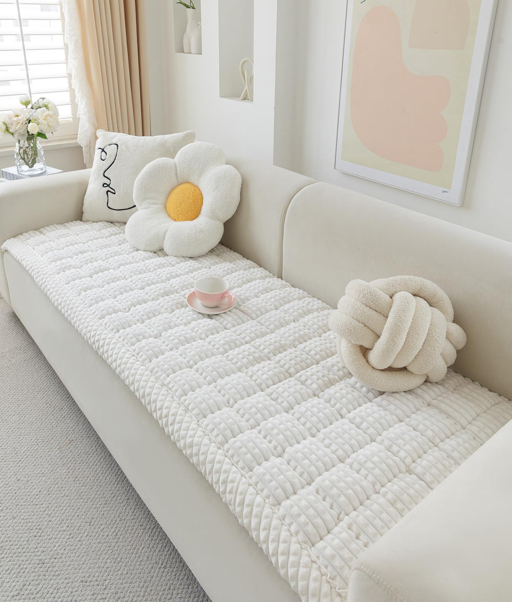 Housse AEEISHOMEREFORM pour chien, couvre-canapé peluche lavable, protège des poils et taches